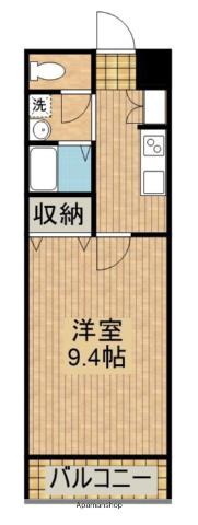 WILL DO千草(1K/9階)の間取り写真