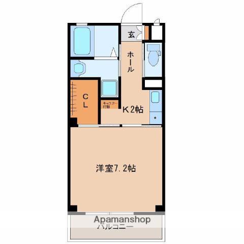 プリモサージュ神宮東(1K/3階)の間取り写真