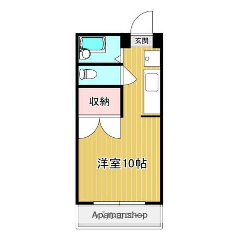 ビッグバーンズマンション神宮東(ワンルーム/5階)の間取り写真