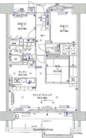 プレミスト橘公園レジデンス(3LDK/4階)の間取り写真
