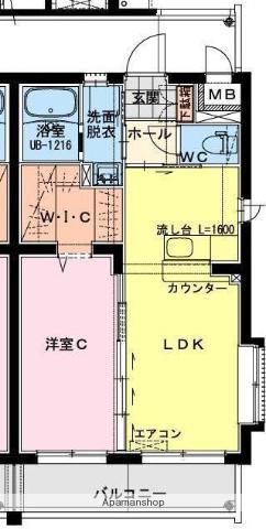 SERENDIB・Y(1LDK/1階)の間取り写真