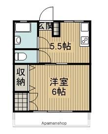 ミルド東大淀(1K/3階)の間取り写真