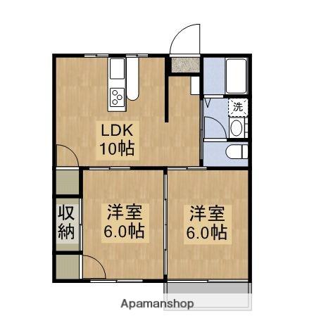 フレッシュハイツ(2LDK/1階)の間取り写真
