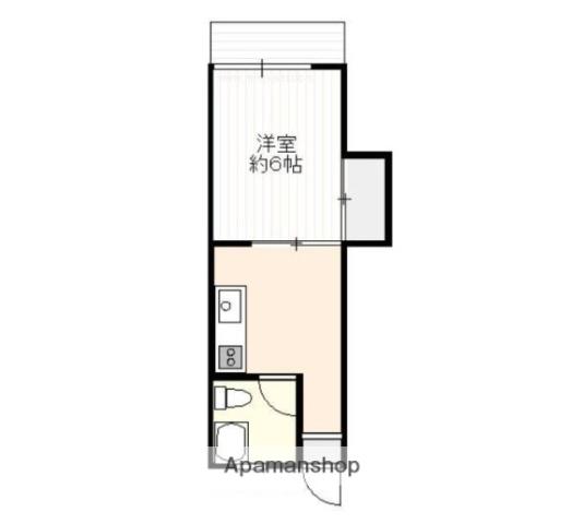 淀川マンション(1K/1階)の間取り写真