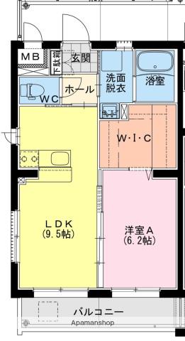 瀬頭2丁目KYMマンション(1LDK/1階)の間取り写真