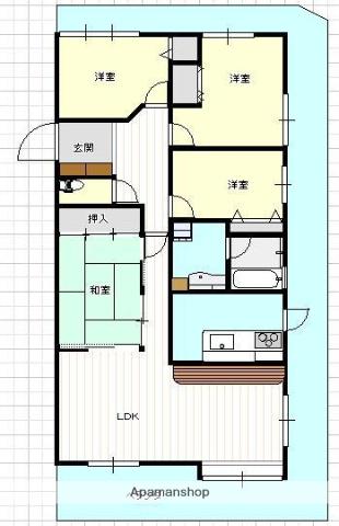 エイルヴィラリベルシティ柳丸(4LDK/6階)の間取り写真