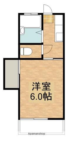 MIA・CASA(ワンルーム/2階)の間取り写真