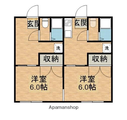 フォーブル楓(2DK/1階)の間取り写真
