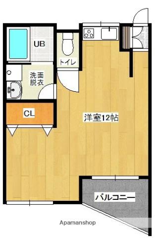 センチュリー21神之山(ワンルーム/4階)の間取り写真