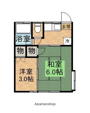 プラントハイツ(2K/2階)の間取り写真