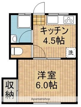大淀コーポ(1DK/1階)の間取り写真