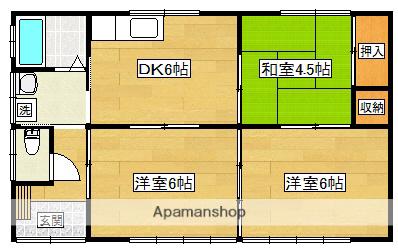 日豊本線 三股駅 徒歩13分 1階建 築29年(3DK)の間取り写真