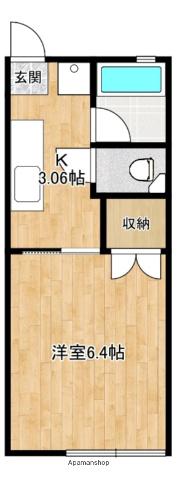 コーポ杉田(1K/2階)の間取り写真