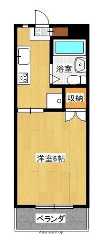 シティハイツ姫城 A・B(1K/2階)の間取り写真