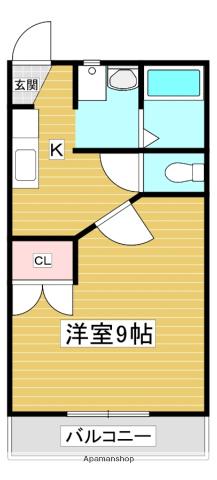ZEROPLACE(1K/1階)の間取り写真