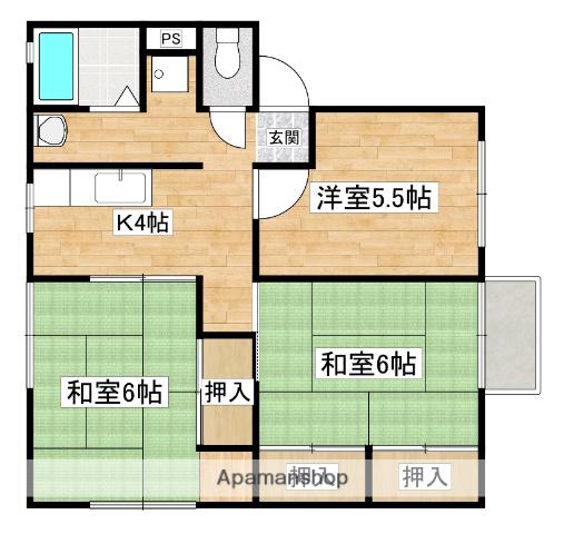 ソファレ21(3K/2階)の間取り写真