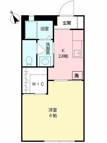 ハリファースト(1K/1階)の間取り写真