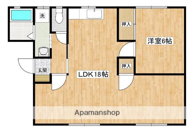 フレグランス金丸(1LDK/1階)の間取り写真