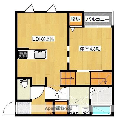 BELLBOITE(1LDK/1階)の間取り写真