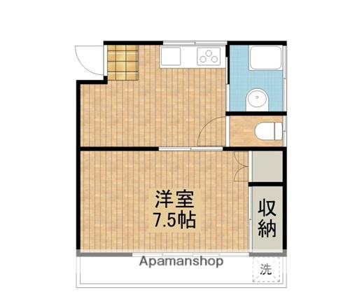 コーポ泉(1DK/1階)の間取り写真