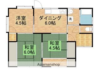 日豊本線 三股駅 徒歩18分 1階建 築41年(3DK)の間取り写真