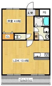LIEN PERLE(1LDK/1階)の間取り写真