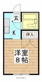 コーポ五月(1K/2階)の間取り写真