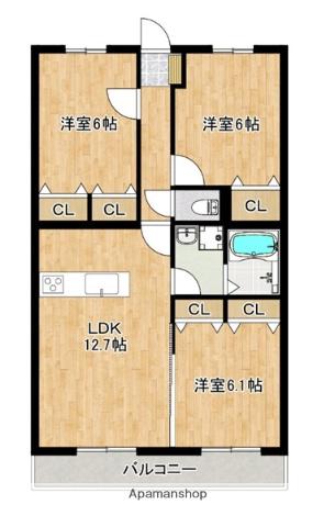 LIEN ESPERANZA(3LDK/1階)の間取り写真