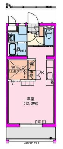 M10みまた(ワンルーム/5階)の間取り写真