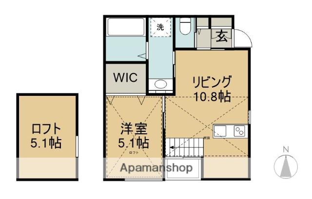 BETULLA A(1LDK/2階)の間取り写真