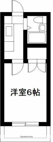 コーポ城南(1K/1階)の間取り写真