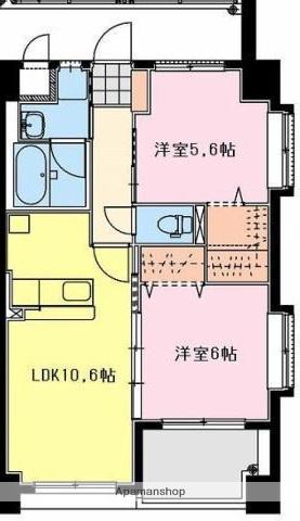 BROOKS SQUAREⅡ(2LDK/5階)の間取り写真
