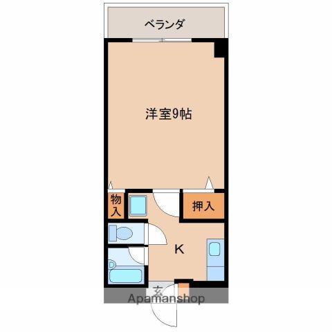 コスモ恒久(ワンルーム/3階)の間取り写真