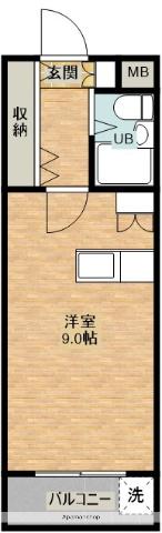 コスタ吉村(ワンルーム/3階)の間取り写真