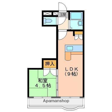 コスタ吉村(1LDK/2階)の間取り写真