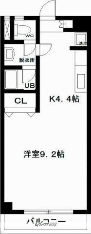 日南線 宮崎駅 徒歩8分 7階建 築23年(ワンルーム/2階)の間取り写真
