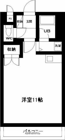 カレッジタウンKOKUSAI(ワンルーム/6階)の間取り写真