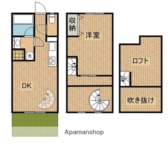 エレガンス恒久(1LDK/2階)の間取り写真