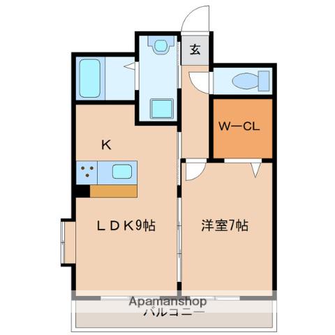 セフィーロ清水(1LDK/2階)の間取り写真