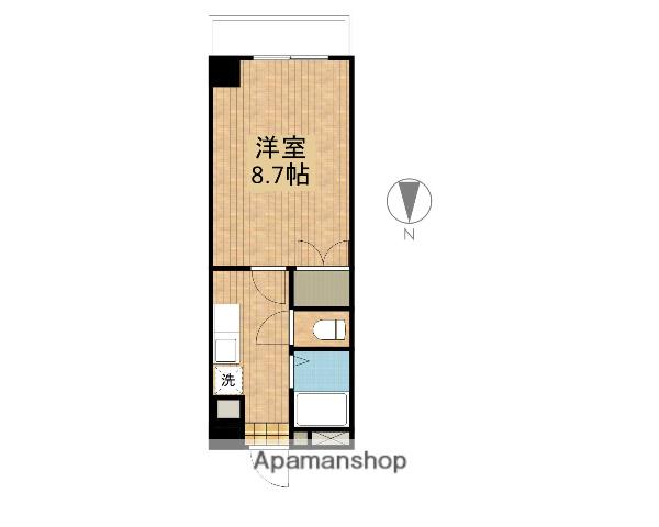 ステーションコート(1K/6階)の間取り写真