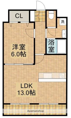 JFEELⅢ(1LDK/2階)の間取り写真