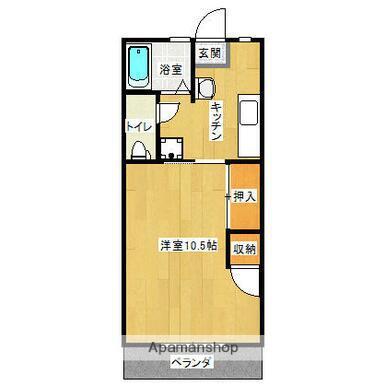 後藤マンション(1K/3階)の間取り写真