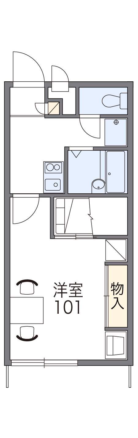 レオパレス笹原(1K/2階)の間取り写真