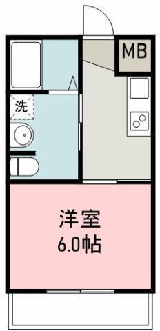 今村コーポ(1K/2階)の間取り写真