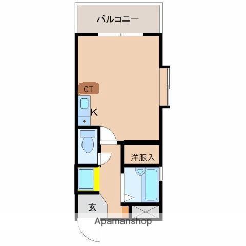 コスモドローム(ワンルーム/7階)の間取り写真