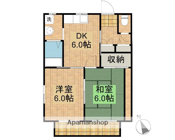 リバーサイドハウス五番館(2DK/1階)の間取り写真