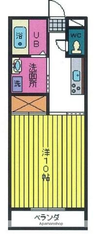 アネックス(1K/4階)の間取り写真