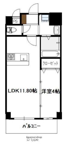 アリュールⅡ(1LDK/3階)の間取り写真