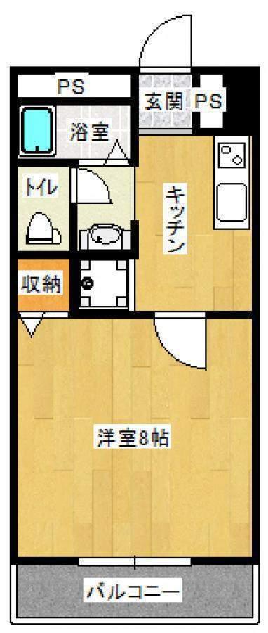 しおんビル(1K/3階)の間取り写真