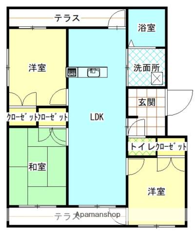 エクセレント神宮(3LDK/3階)の間取り写真